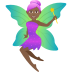 🧚🏾‍♀️ woman fairy: medium-dark skin tone display on JoyPixels